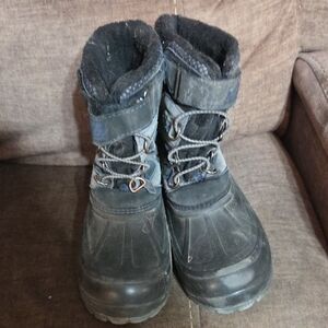 Kids Black Winter Boots
